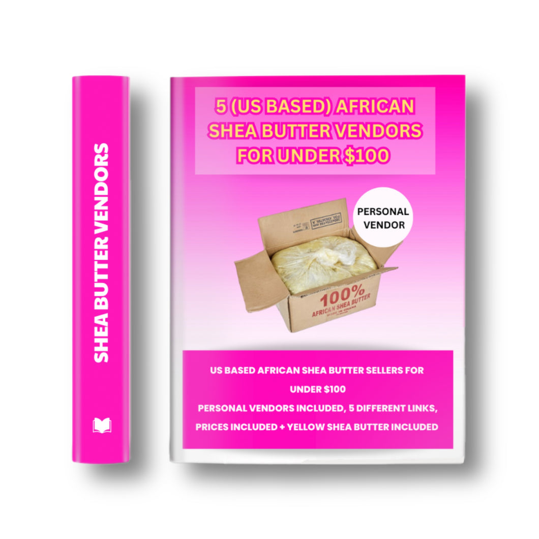 “5 TRUSTED SHEA BUTTER SELLERS” E-BOOK