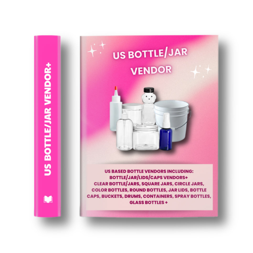 “US BOTTLE/JAR VENDORS + MORE” E-BOOK