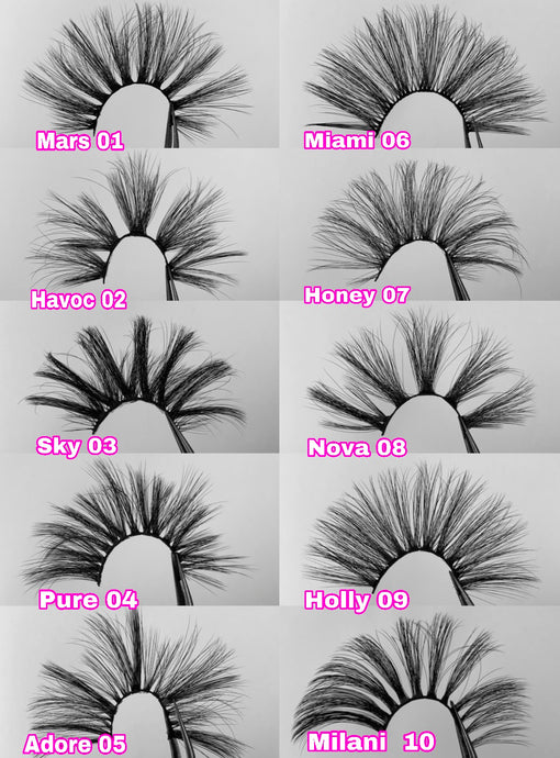 3D FLUFFY MINK EYELASHES (25MM)